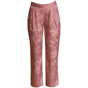 Anthropologie Sparkz Copenhagen Jacquard Floral Pants